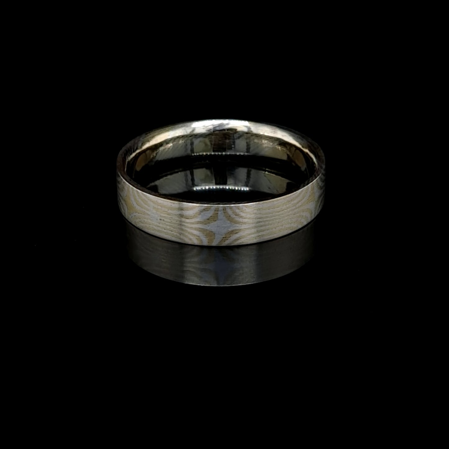 18ct Yellow Gold and Sterling Silver Mokumegane Ring