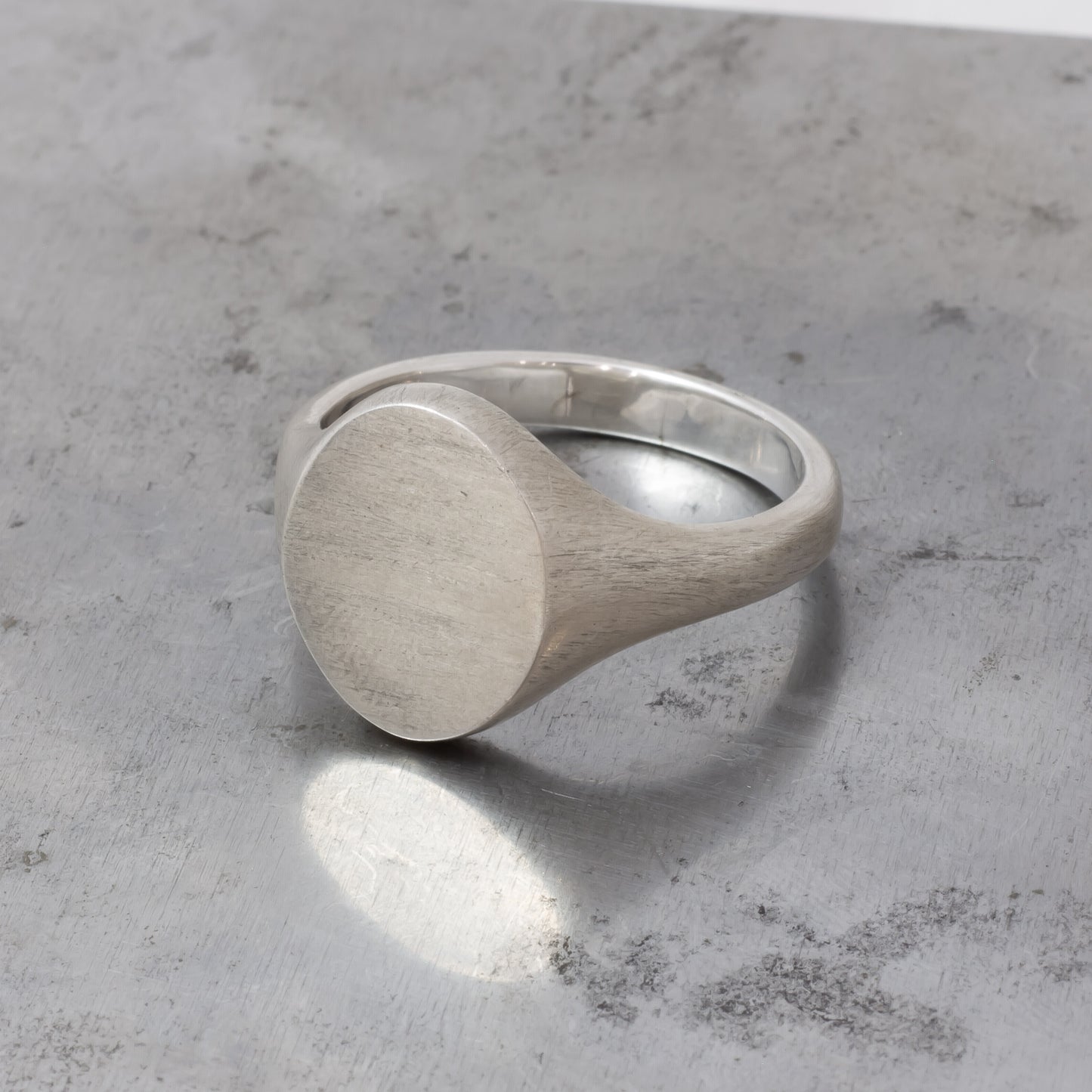 16x14mm Oval Signet Ring in Sterling Silver