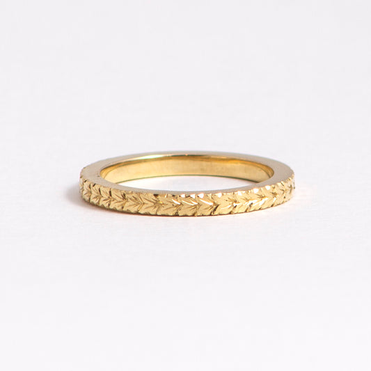 Wheat Leaf Ring - borderless