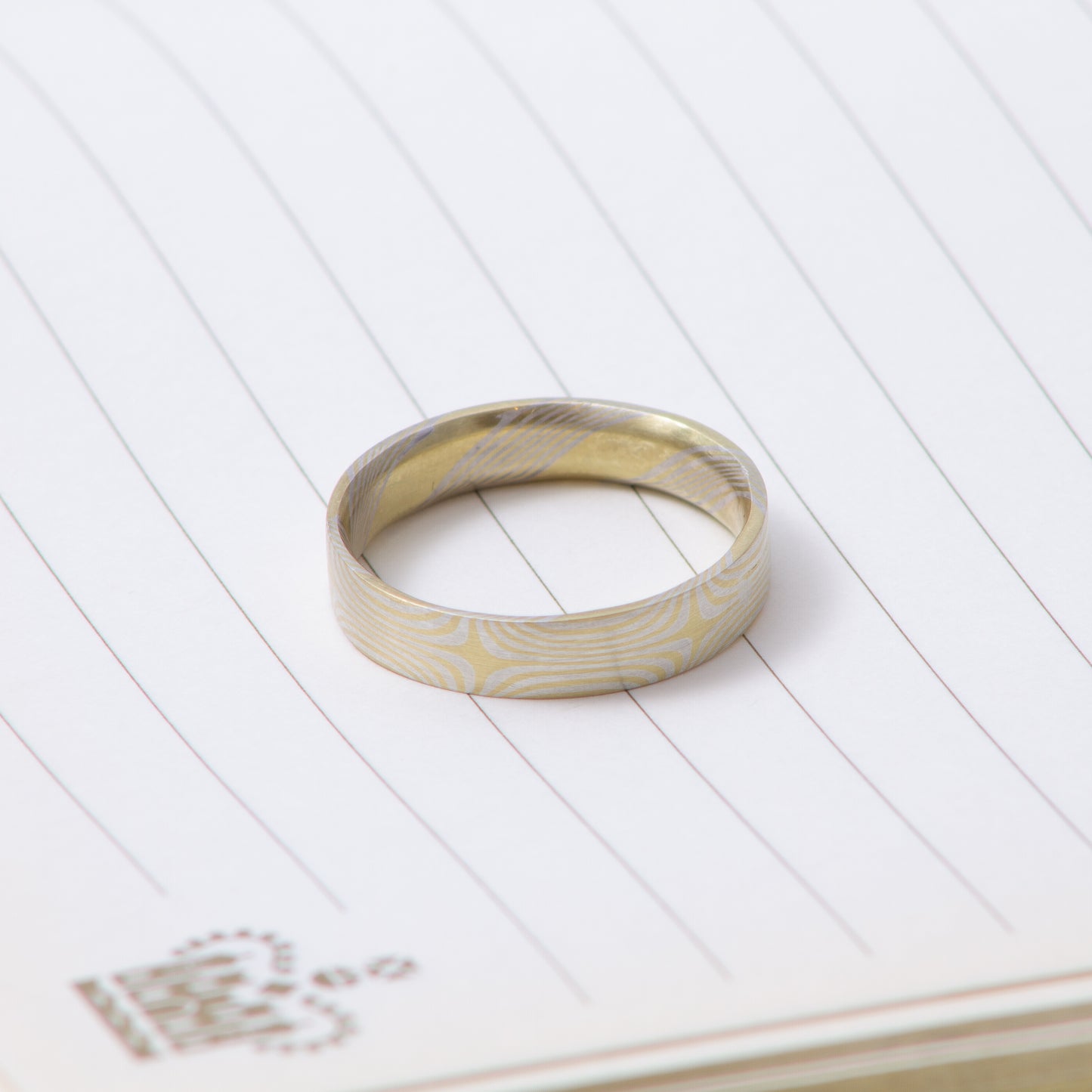 18ct Yellow Gold and Sterling Silver Mokumegane Ring
