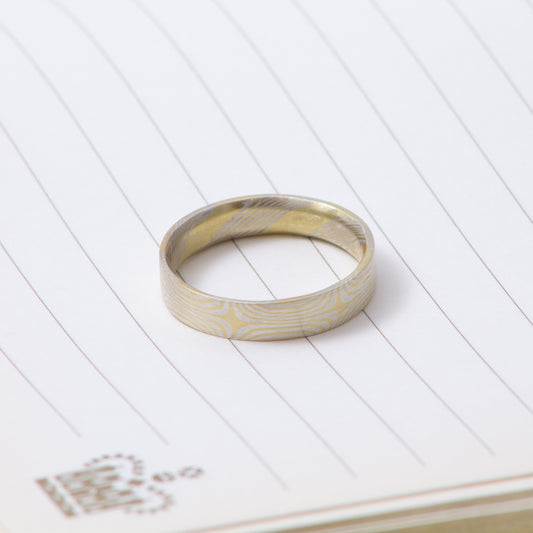 18ct Yellow Gold and Sterling Silver Mokumegane Ring