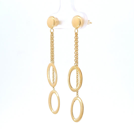 18ct Yellow gold Drop Earrings
